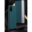 Huawei P Smart (2021), Oldalra nyíló tok, stand, Wooze Silver Line, sötétzöld