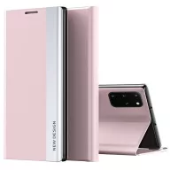   Samsung Galaxy M31 SM-M315F, Oldalra nyíló tok, stand, Wooze Silver Line, rózsaszín