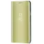 Apple iPhone 13 Pro Max, Oldalra nyíló tok, hívás mutatóval, Smart View Cover, arany (utángyártott)