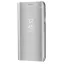 Apple iPhone 13 Pro Max, Oldalra nyíló tok, hívás mutatóval, Smart View Cover, ezüst (utángyártott)