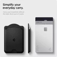   Spigen Urban Fit mágneses kártyatartó, MagSafe, Black, fekete (3db kártyához)