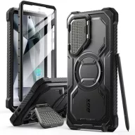   Supcase ArmorBox Samsung Galaxy S25 Ultra ütésálló tok, kijelző védelemmel, kitámasztóval, MagSafe, fekete