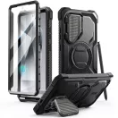 Supcase ArmorBox Samsung Galaxy S25 Ultra ütésálló tok, kijelző védelemmel, kitámasztóval, MagSafe, fekete