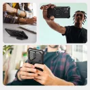 Supcase ArmorBox Samsung Galaxy S25 Ultra ütésálló tok, kijelző védelemmel, kitámasztóval, MagSafe, fekete
