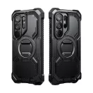 Supcase ArmorBox Samsung Galaxy S26 Ultra ütésálló tok, kijelző védelemmel, kitámasztóval, MagSafe, fekete