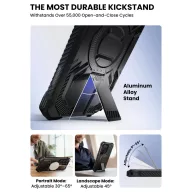   Supcase ArmorBox Samsung Galaxy S26 Ultra ütésálló tok, kijelző védelemmel, kitámasztóval, MagSafe, fekete