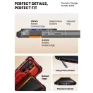 Supcase ArmorBox Samsung Galaxy S26 Ultra ütésálló tok, kijelző védelemmel, kitámasztóval, MagSafe, piros