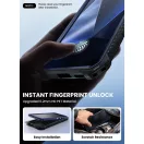 Supcase ArmorBox Samsung Galaxy S26 ütésálló tok, kijelző védelemmel, kitámasztóval, MagSafe, kék