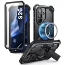 Supcase ArmorBox Samsung Galaxy S26 ütésálló tok, kijelző védelemmel, kitámasztóval, MagSafe, fekete