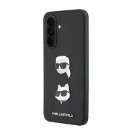   Karl Lagerfeld Liquid Silicone Metal Karl and Choupette Samsung Galaxy A37 szilikon tok, fekete