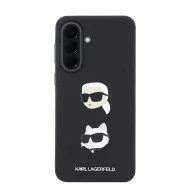   Karl Lagerfeld Liquid Silicone Metal Karl and Choupette Samsung Galaxy A37 szilikon tok, fekete