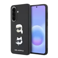   Karl Lagerfeld Liquid Silicone Metal Karl and Choupette Samsung Galaxy A57 szilikon tok, fekete