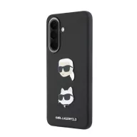  Karl Lagerfeld Liquid Silicone Metal Karl and Choupette Samsung Galaxy A57 szilikon tok, fekete