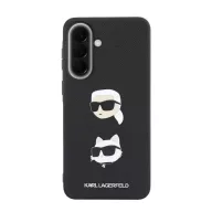   Karl Lagerfeld Liquid Silicone Metal Karl and Choupette Samsung Galaxy A57 szilikon tok, fekete