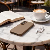   Tech-Protect Icon Samsung Galaxy A27 szilikon tok mikroszálas béléssel, barna