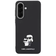   Karl Lagerfeld Saffiano Karl&Choupette Metal Logo Samsung Galaxy A57 tok, fekete
