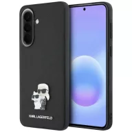   Karl Lagerfeld Saffiano Karl&Choupette Metal Logo Samsung Galaxy A37 tok, fekete