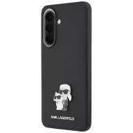   Karl Lagerfeld Saffiano Karl&Choupette Metal Logo Samsung Galaxy A37 tok, fekete