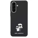 Karl Lagerfeld Saffiano Karl&Choupette Metal Logo Samsung Galaxy A37 tok, fekete
