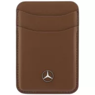Mercedes mágneses kártyatartó, MagSafe, bőr, barna