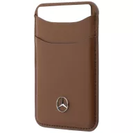 Mercedes mágneses kártyatartó, MagSafe, bőr, barna
