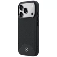   Mercedes Leather Wood Effect and Curve Apple iPhone 17 Pro Max MagSafe tok, fekete
