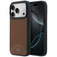   Mercedes Leather Wood Effect and Curve Apple iPhone 17 Pro MagSafe tok, barna
