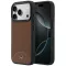 Mercedes Leather Wood Effect and Curve Apple iPhone 17 Pro MagSafe tok, barna