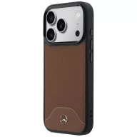   Mercedes Leather Wood Effect and Curve Apple iPhone 17 Pro Max MagSafe tok, barna