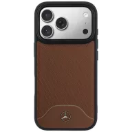   Mercedes Leather Wood Effect and Curve Apple iPhone 17 Pro Max MagSafe tok, barna