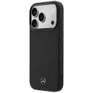 Mercedes Leather Mesh with Bow Line Apple iPhone 17 Pro MagSafe tok, fekete