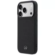   Mercedes Leather Mesh with Bow Line Apple iPhone 17 Pro MagSafe tok, fekete