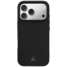 Mercedes Leather Mesh with Bow Line Apple iPhone 17 Pro MagSafe tok, fekete
