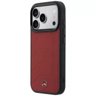   Mercedes Leather Mesh with Bow Line Apple iPhone 17 Pro MagSafe tok, piros