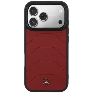   Mercedes Leather Mesh with Bow Line Apple iPhone 17 Pro Max MagSafe tok, piros