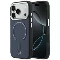 Mercedes Leather 3D Apple iPhone 17 Pro MagSafe tok, kék