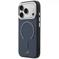 Mercedes Leather 3D Apple iPhone 17 Pro MagSafe tok, kék