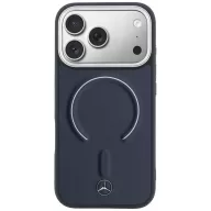 Mercedes Leather 3D Apple iPhone 17 Pro MagSafe tok, kék