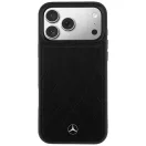 Mercedes Leather with Crossed Lines Apple iPhone 17 Pro MagSafe tok, fekete