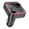 Hoco E85 bluetooth FM transmitter / autós töltő, 2xUSB-A-USB-C, PD, QC3.0, 20W, fekete