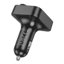 Hoco E85 bluetooth FM transmitter / autós töltő, 2xUSB-A-USB-C, PD, QC3.0, 20W, fekete