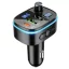 Hoco E62 bluetooth FM transmitter / autós töltő, 2xUSB-A-USB-C, PD, QC3.0, 20W, fekete