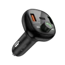 Tech-Protect CC06 bluetooth FM transmitter / autós töltő, 2xUSB-A-UCB-C, PD, 70W, fekete