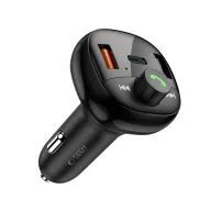   Tech-Protect CC06 bluetooth FM transmitter / autós töltő, 2xUSB-A-UCB-C, PD, 70W, fekete