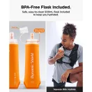 Spigen A721 Dynamic Shield futómellény futáshoz / túrázáshoz, telefon-és kulacstartó résszel + 500ml kulacs, fekete (L-XL)