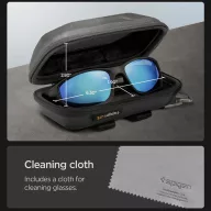   Spigen Lock Fit LF520 szemüveg tartó tok / táska, fém cipzárral, merev strapabíró kialakítással, üveg nyitóval, fekete