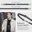 Spigen Valentinus telefon tartó táska / pénztárca kártyatartóval, max. 6.8", fekete