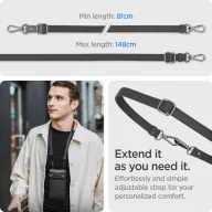   Spigen Valentinus telefon tartó táska / pénztárca kártyatartóval, max. 6.8", fekete