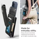 Spigen Valentinus telefon tartó táska / pénztárca kártyatartóval, max. 6.8", fekete