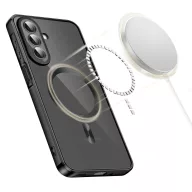   Tech-Protect MagFlex Samsung Galaxy A27 hátlap tok, MagSafe, átlátszó-fekete (fényes)